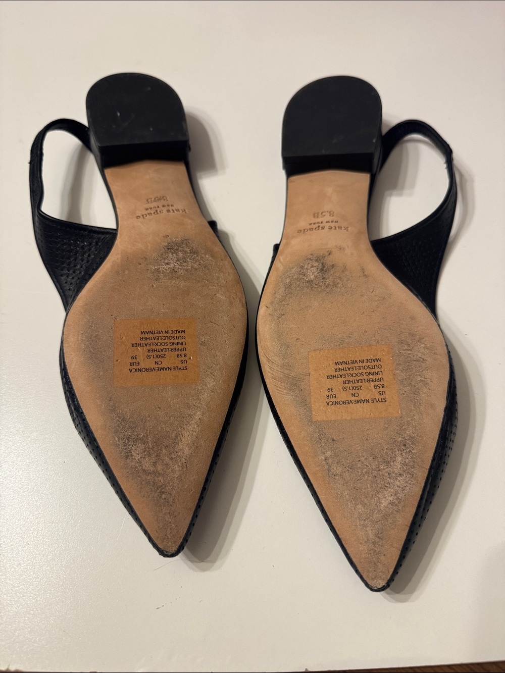 KATE SPADE NEW YORK VERONICA SLINGBACK FLATS SIZE 8.5 EUC - Picture 6 of 8